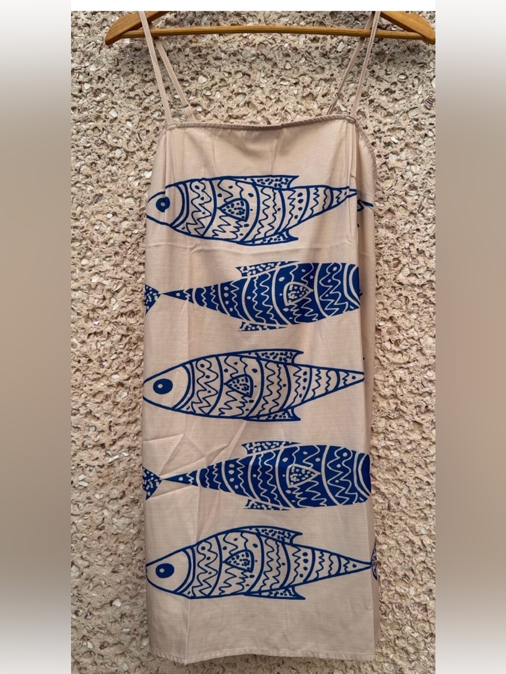 Sundress with Blue Fish Print